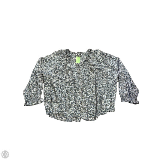 Blouse Long Sleeve By Madewell In Blue, Size: Xxl