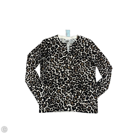 Cardigan By J. Crew In Leopard Print, Size: Xs