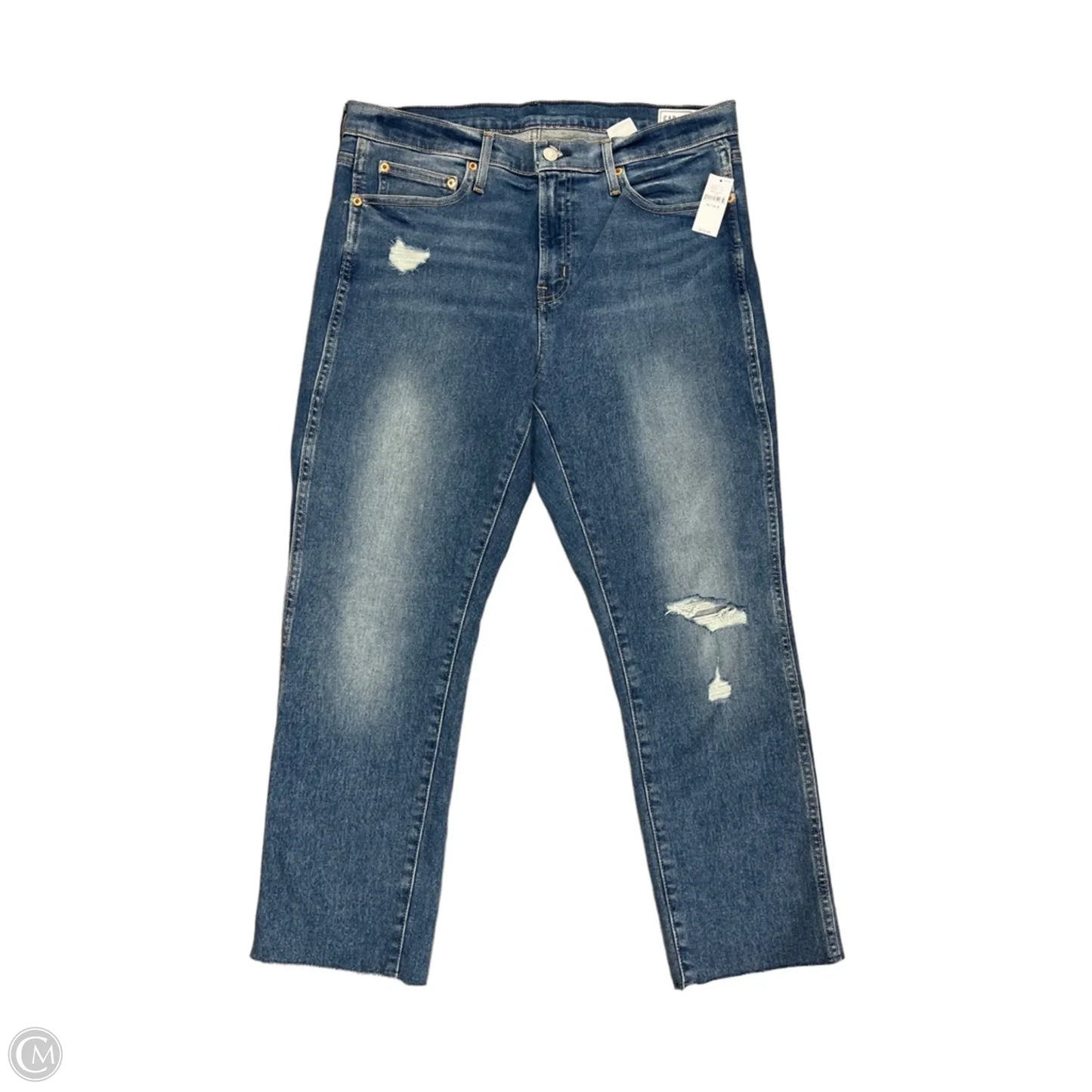 Jeans Straight By Gap In Blue Denim, Size: 14p