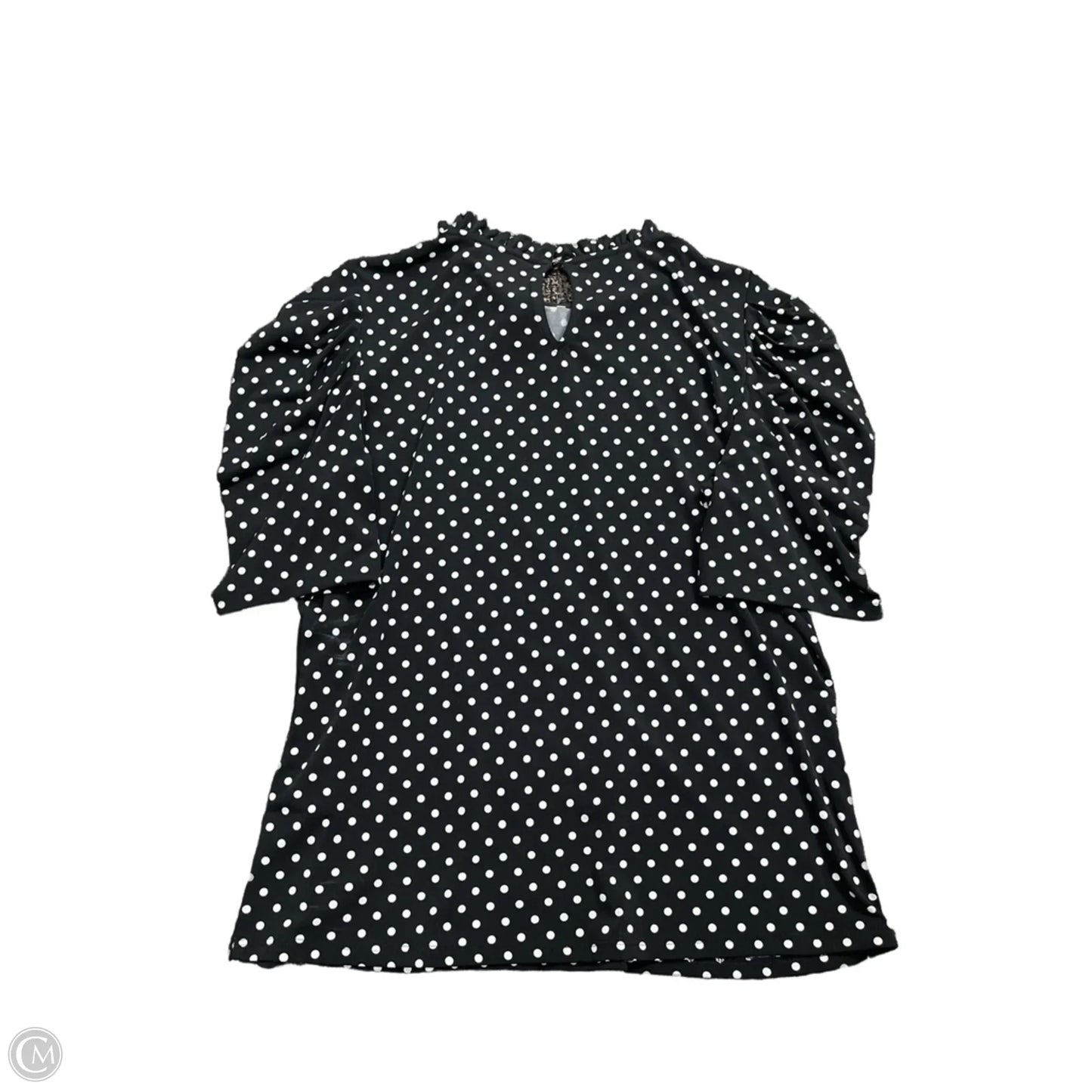 Blouse Short Sleeve By Cece In Polkadot Pattern, Size: S