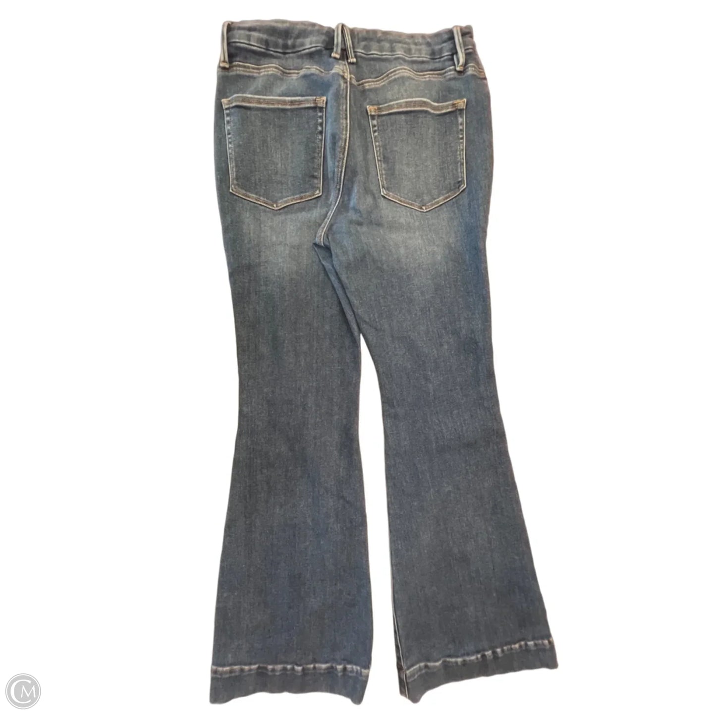 Jeans Flared By Good American In Blue Denim, Size: 14