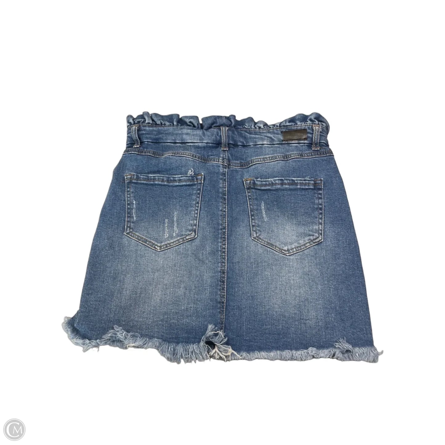 Skirt Mini & Short By Black Label In Blue Denim, Size: M