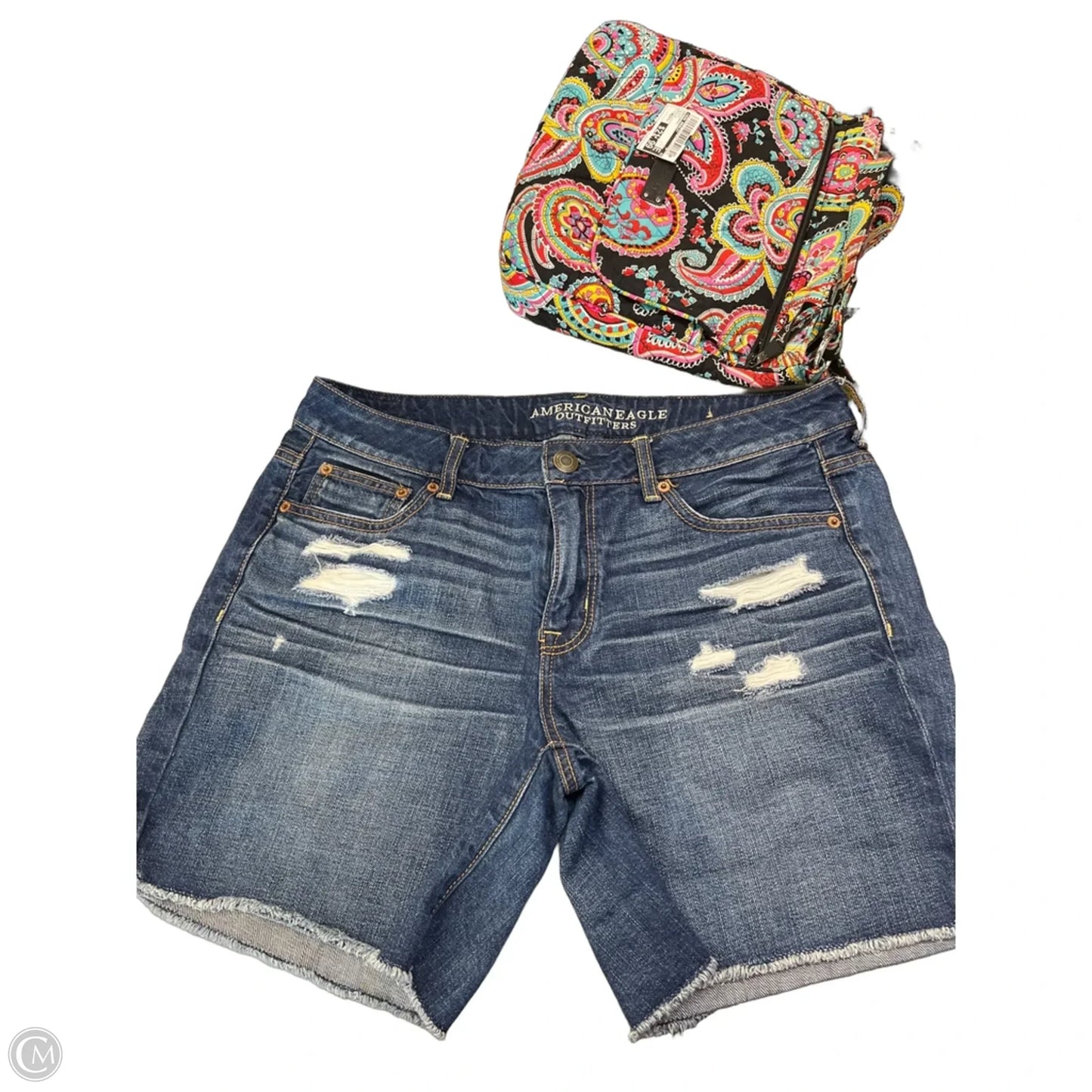 Shorts By American Eagle In Blue Denim, Size: M