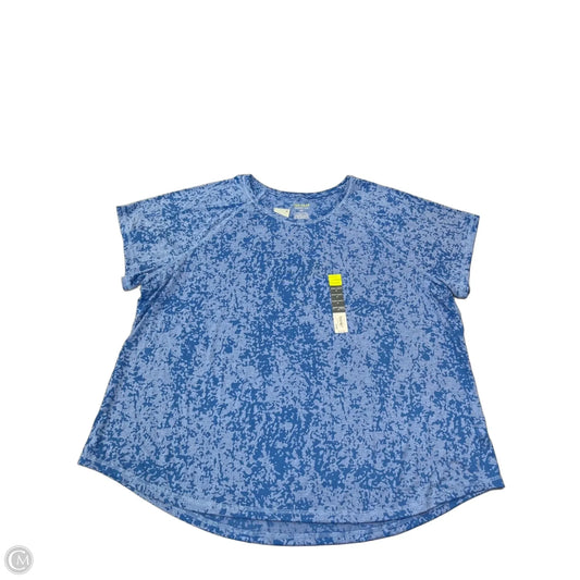 Athletic Top Short Sleeve By Tek Gear In Blue, Size: 2x