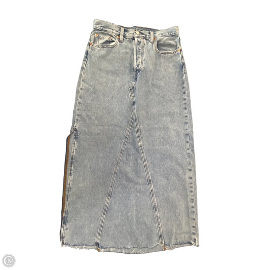 Skirt Maxi By Levis In Blue Denim, Size: M