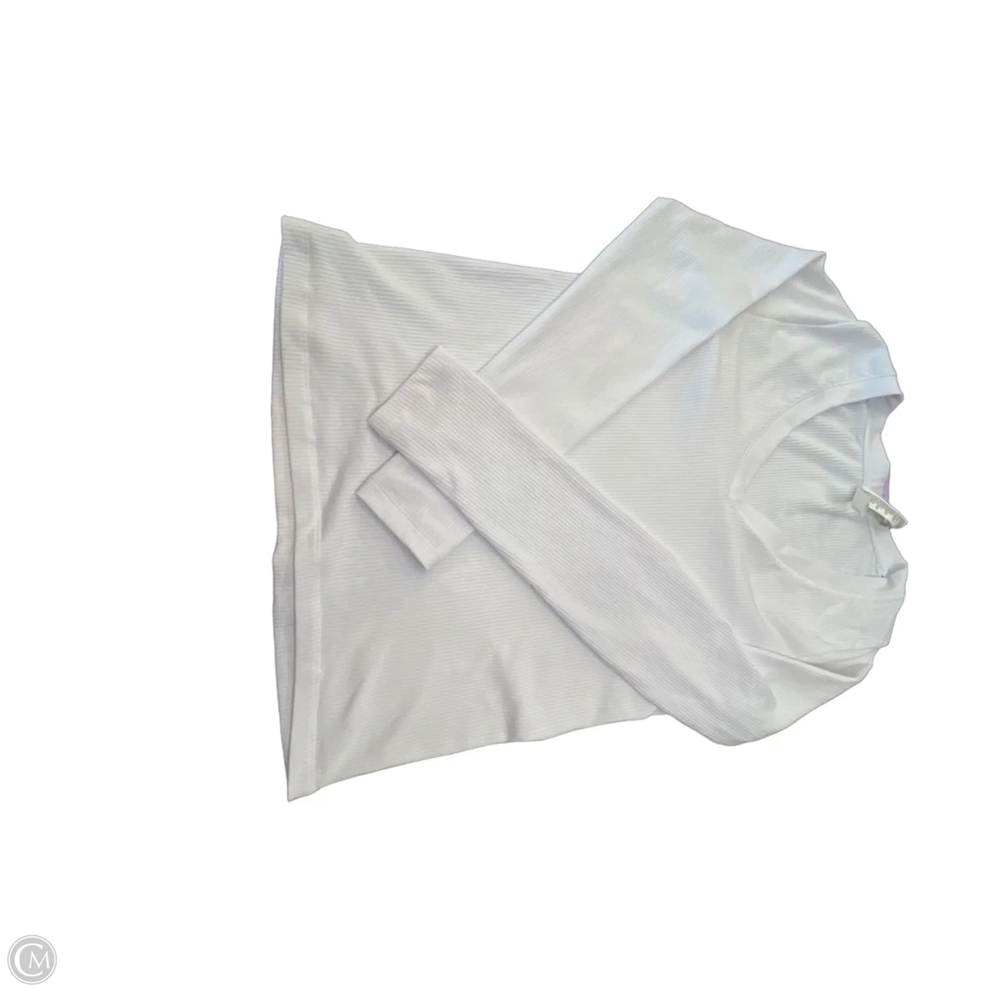 Athletic Top Long Sleeve Crewneck By Athleta In White, Size: M