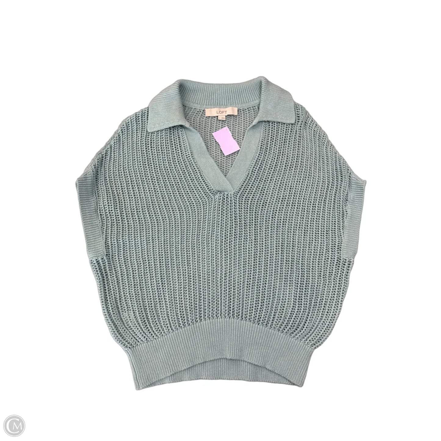 Top Sleeveless By Loft In Teal, Size: S