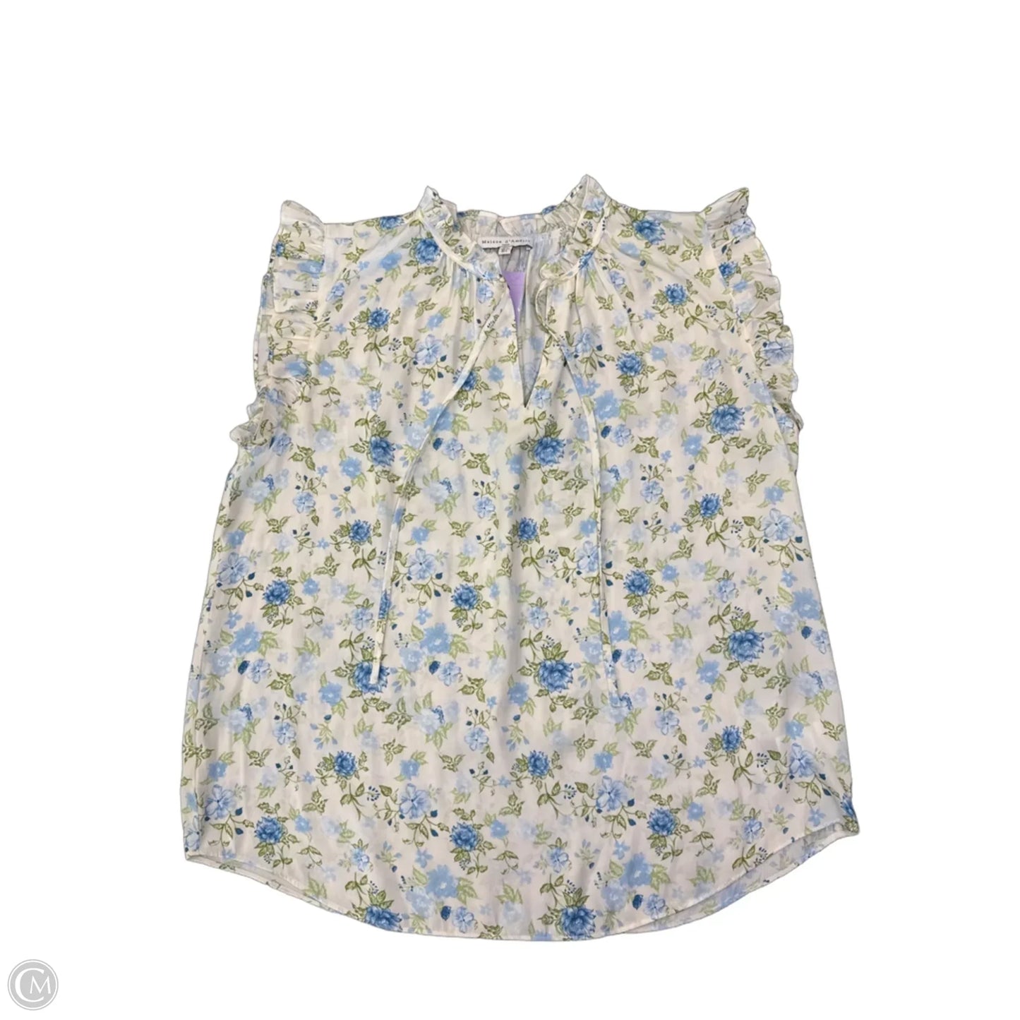 Blouse Sleeveless By Maison Damelie In Floral Print, Size: L
