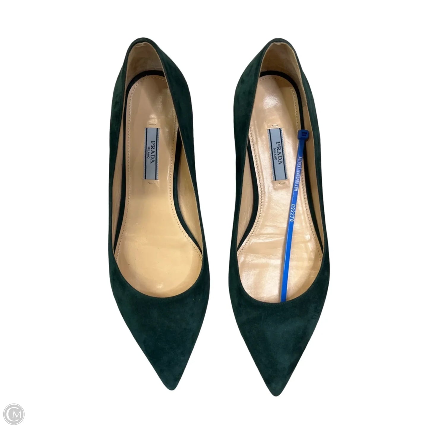 Shoes Luxury Designer By Prada In Green, Size: 8