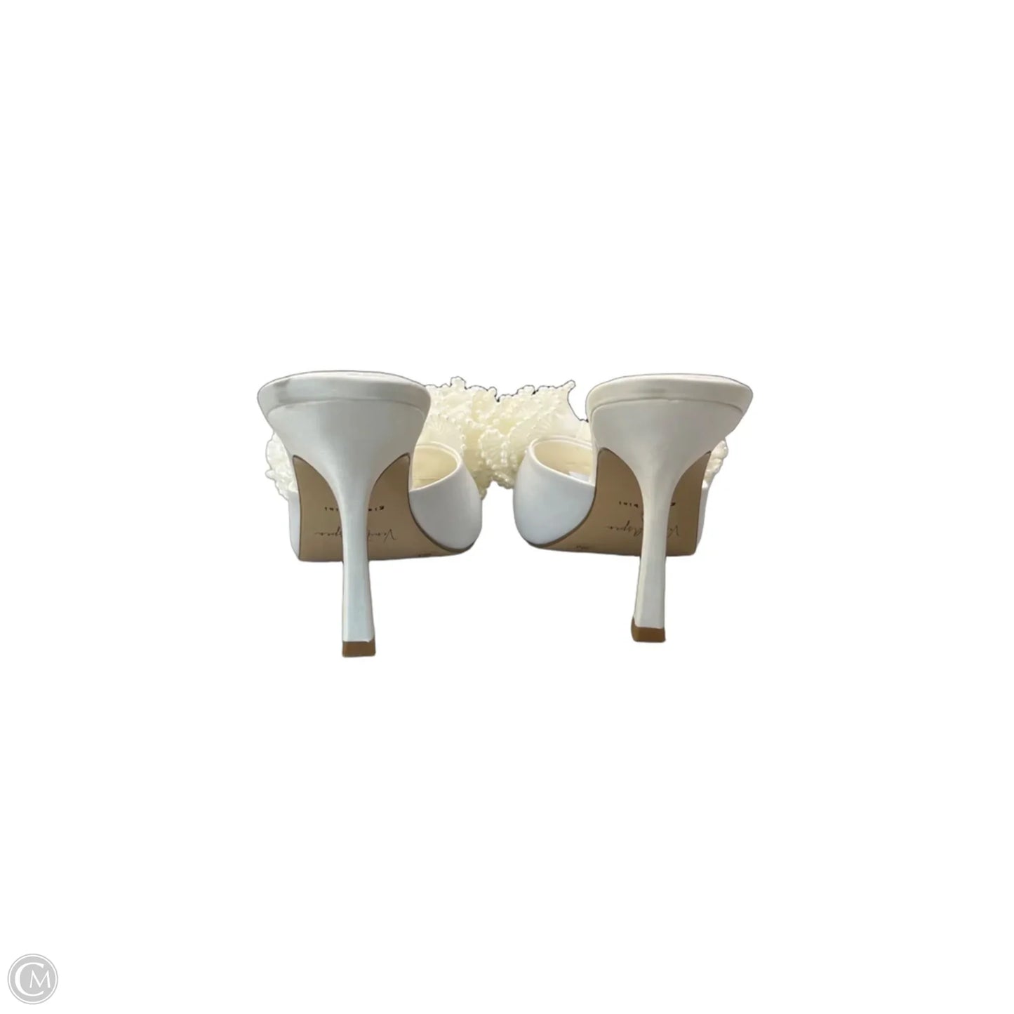 Sandals Heels Stiletto By Gianni Bini In White, Size: 9