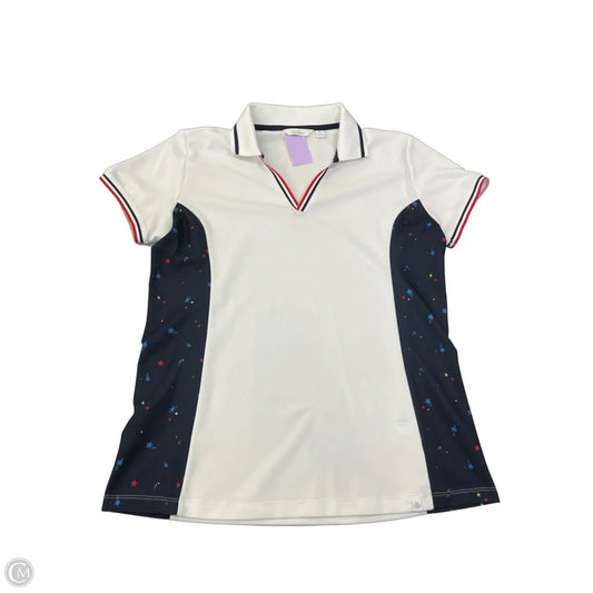Athletic Top Short Sleeve By Lady Hagen In White, Size: M