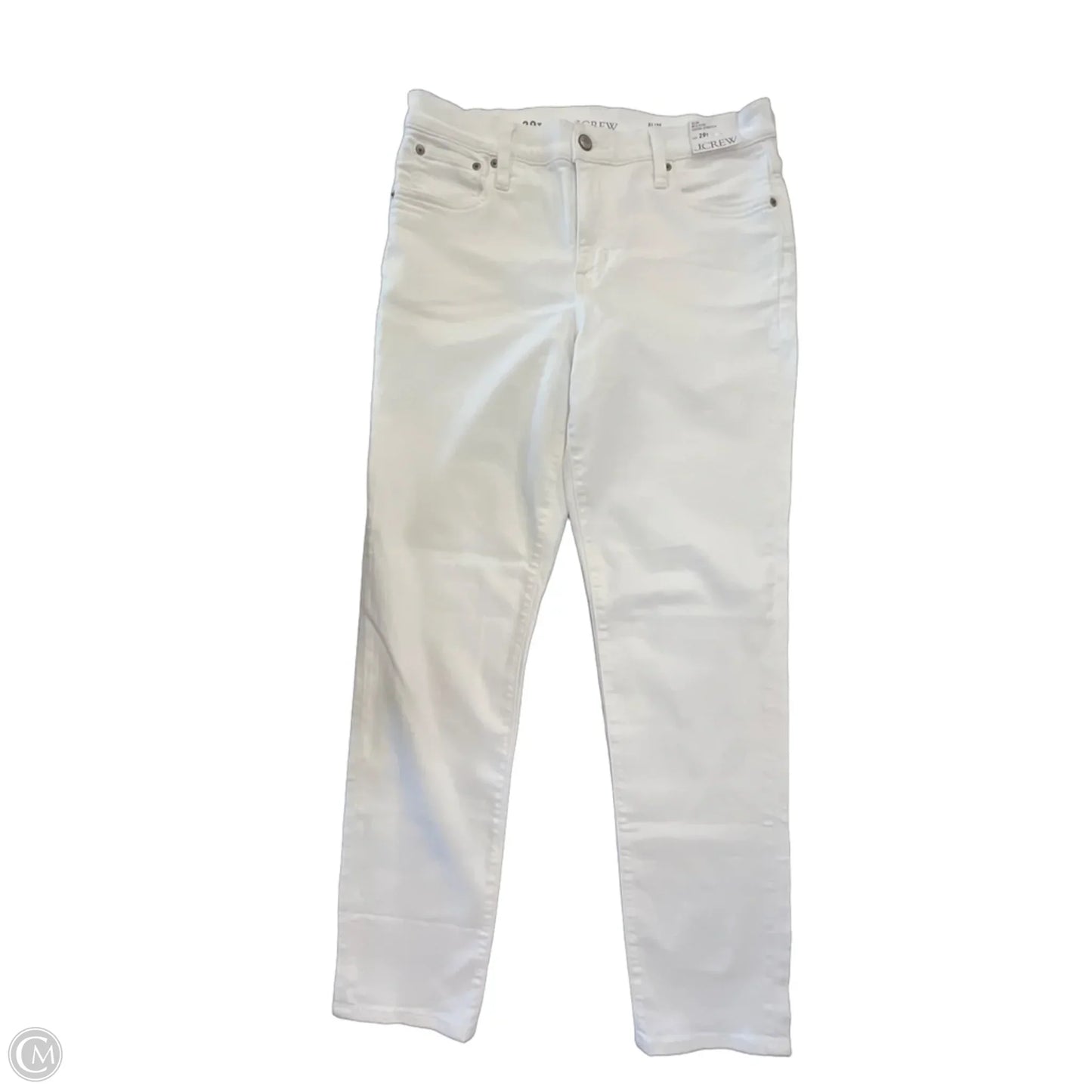 Jeans Straight By J. Crew In White Denim, Size: 8l