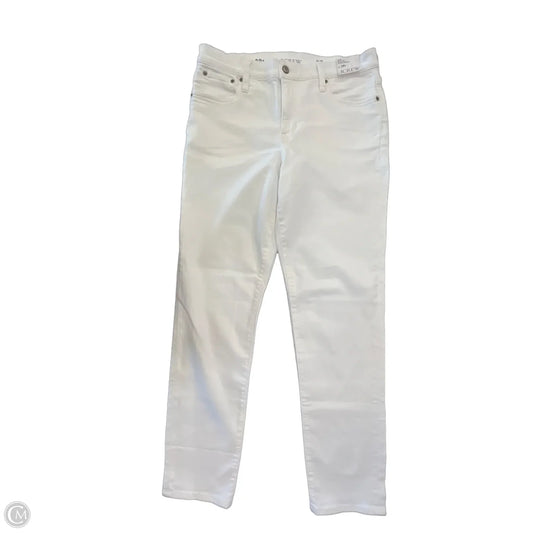 Jeans Straight By J. Crew In White Denim, Size: 8l
