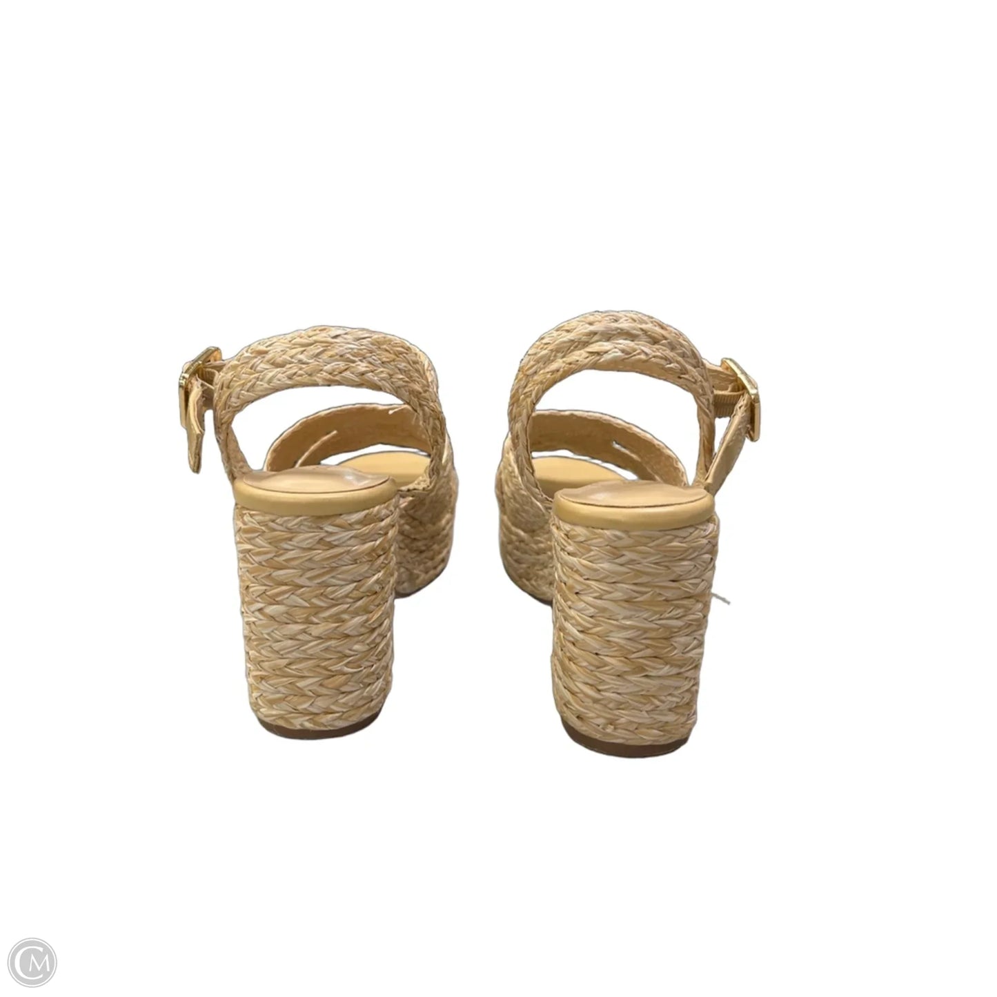 Sandals Heels Block By Scoop In Tan, Size: 7.5