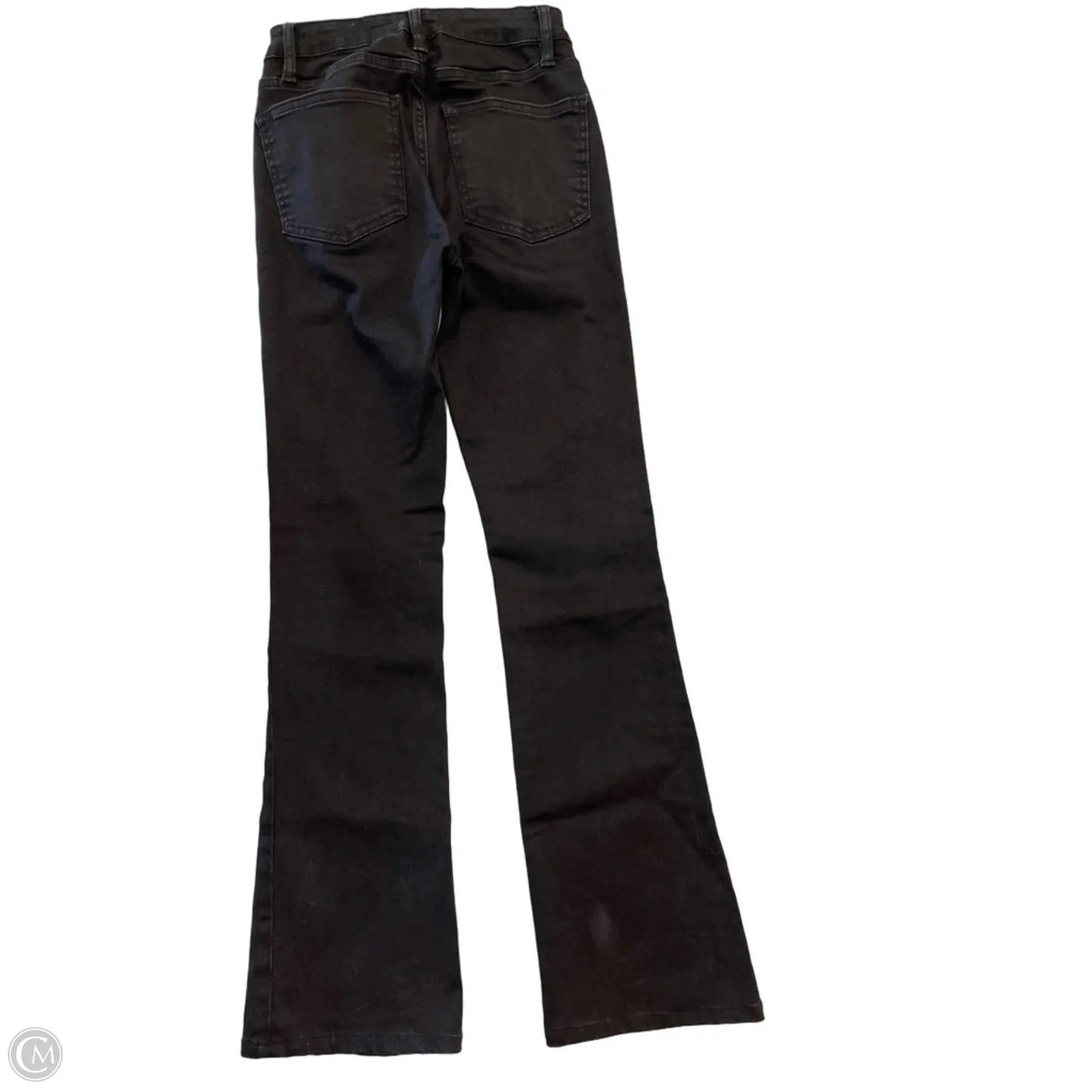 Jeans Flared By Frame In Black Denim, Size: 0