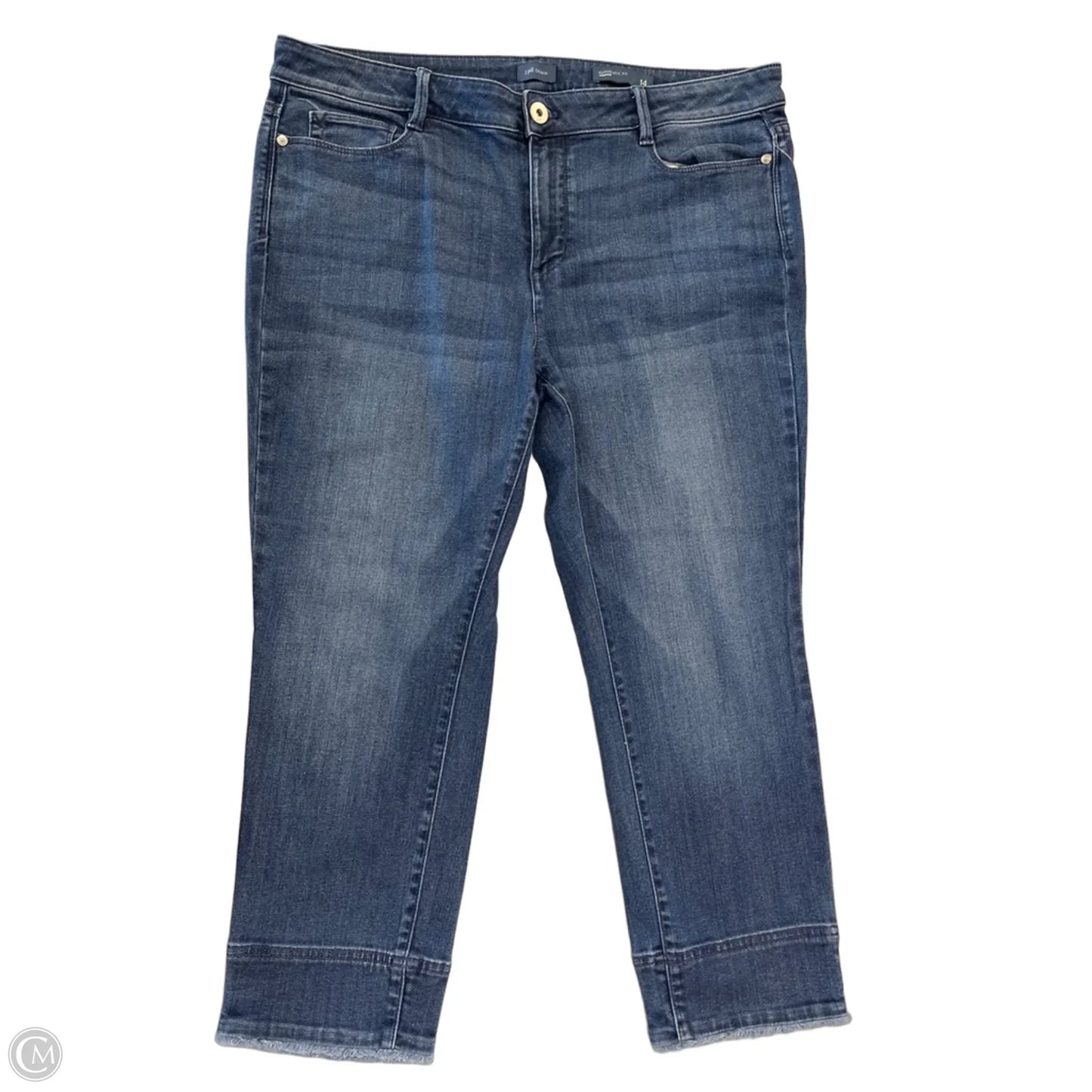 Jeans Cropped By J. Jill In Blue Denim, Size: 14