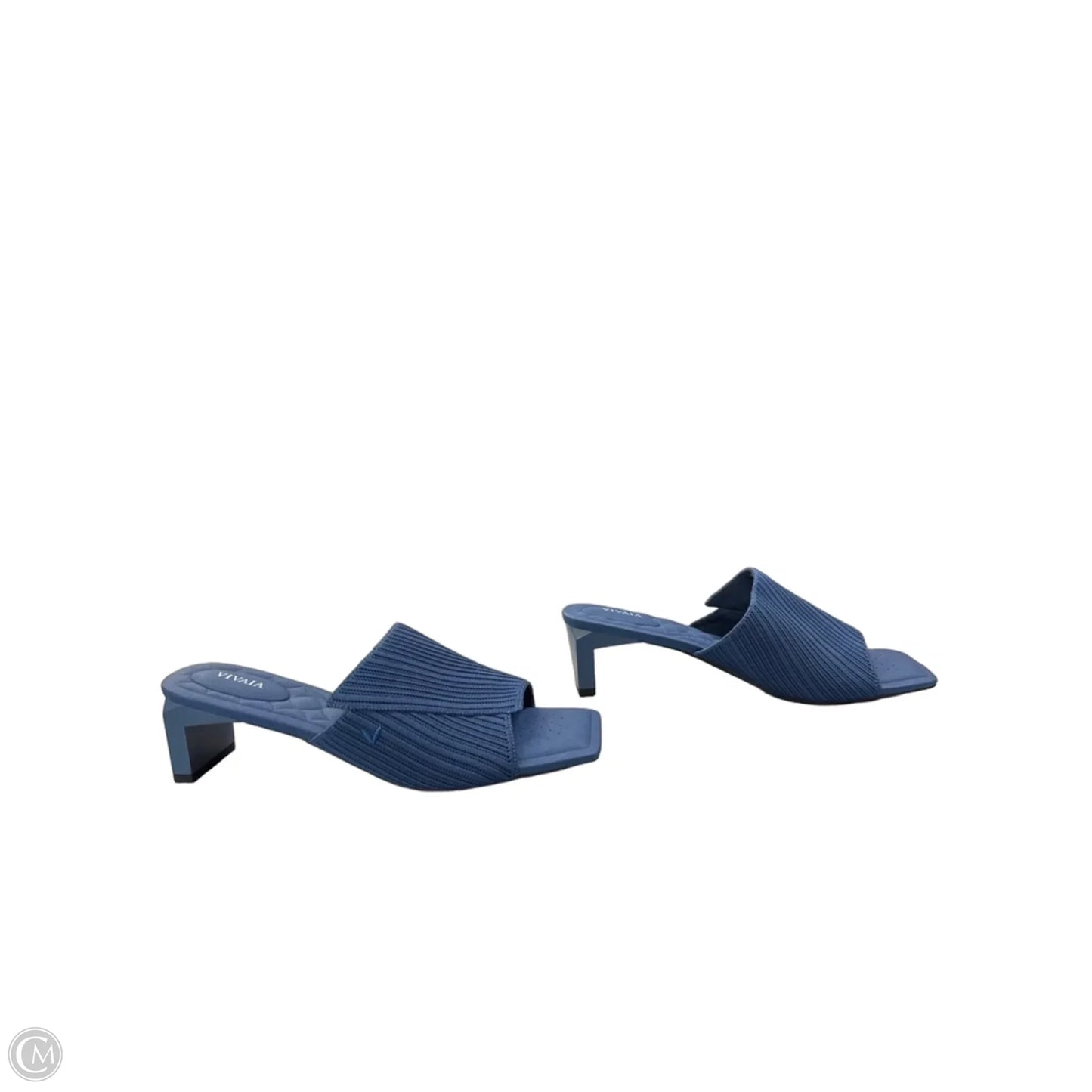 Sandals Heels Block By Vivaia In Blue, Size: 10