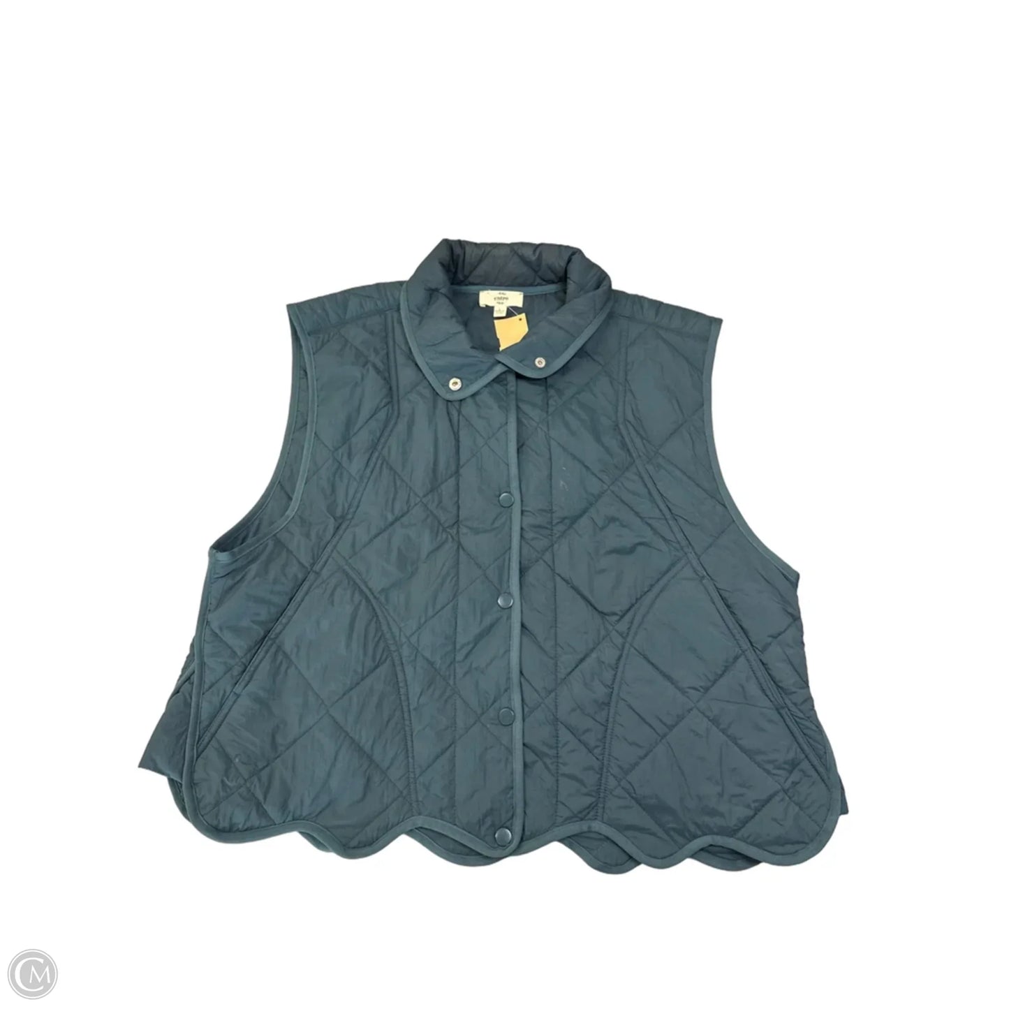 Vest Puffer & Quilted By Entro In Teal, Size: L