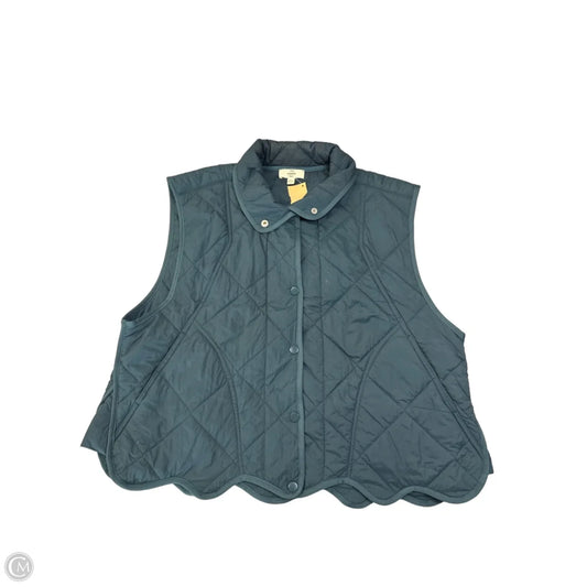 Vest Puffer & Quilted By Entro In Teal, Size: L