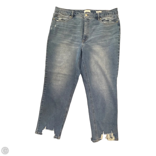 Jeans Cropped By Sofia By Sofia Vergara In Blue Denim, Size: 18