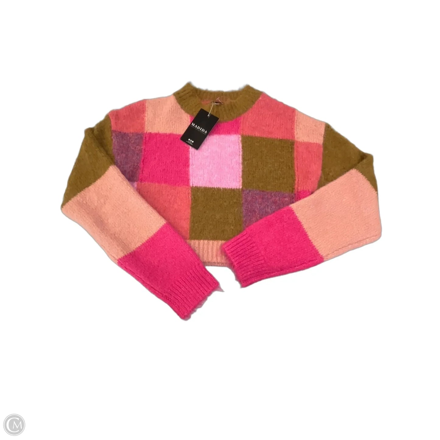 Sweater By Olivaceous In Brown & Pink, Size: S