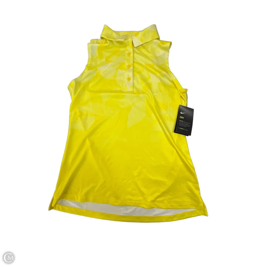 Athletic Tank Top By Nike Apparel In Yellow, Size: S