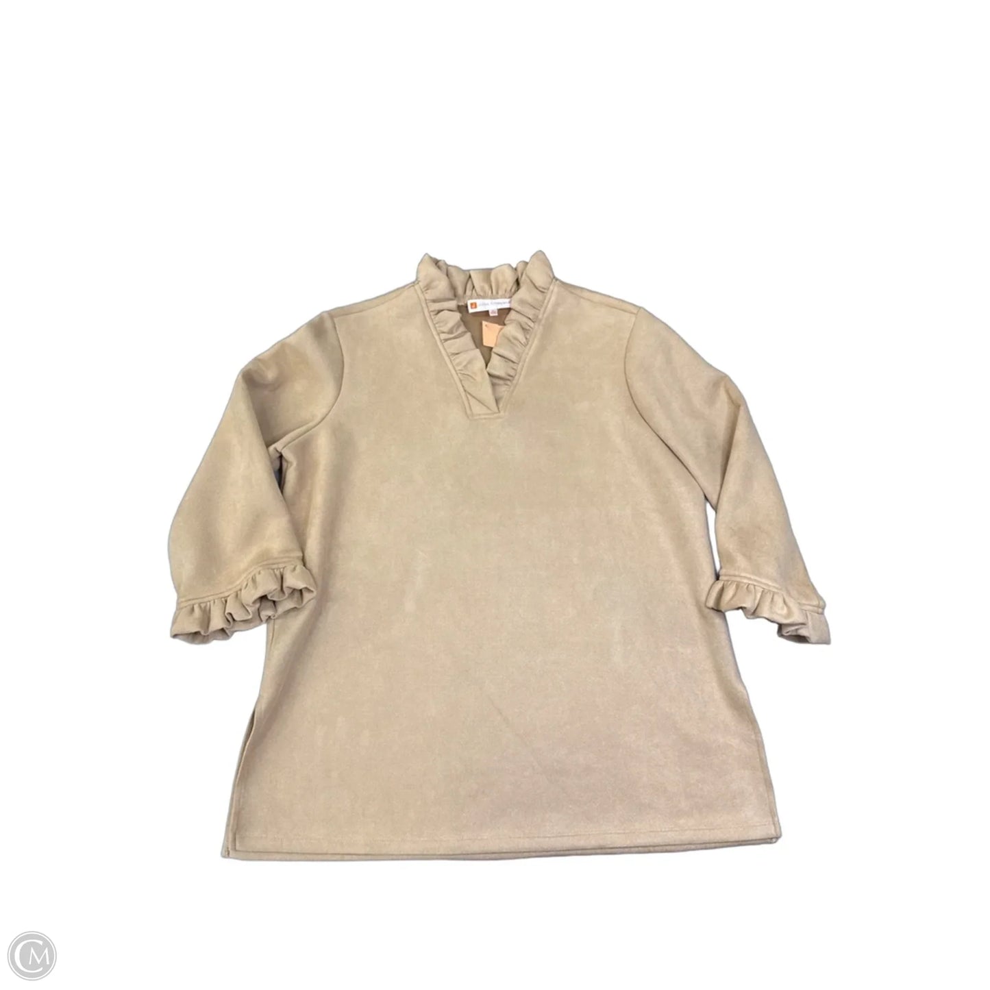 Top 3/4 Sleeve By Jude Connally In Tan, Size: S