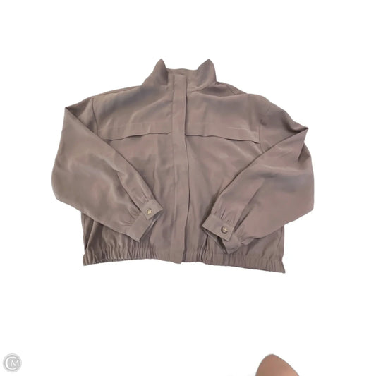 Jacket Moto By Nine West Apparel In Grey, Size: L
