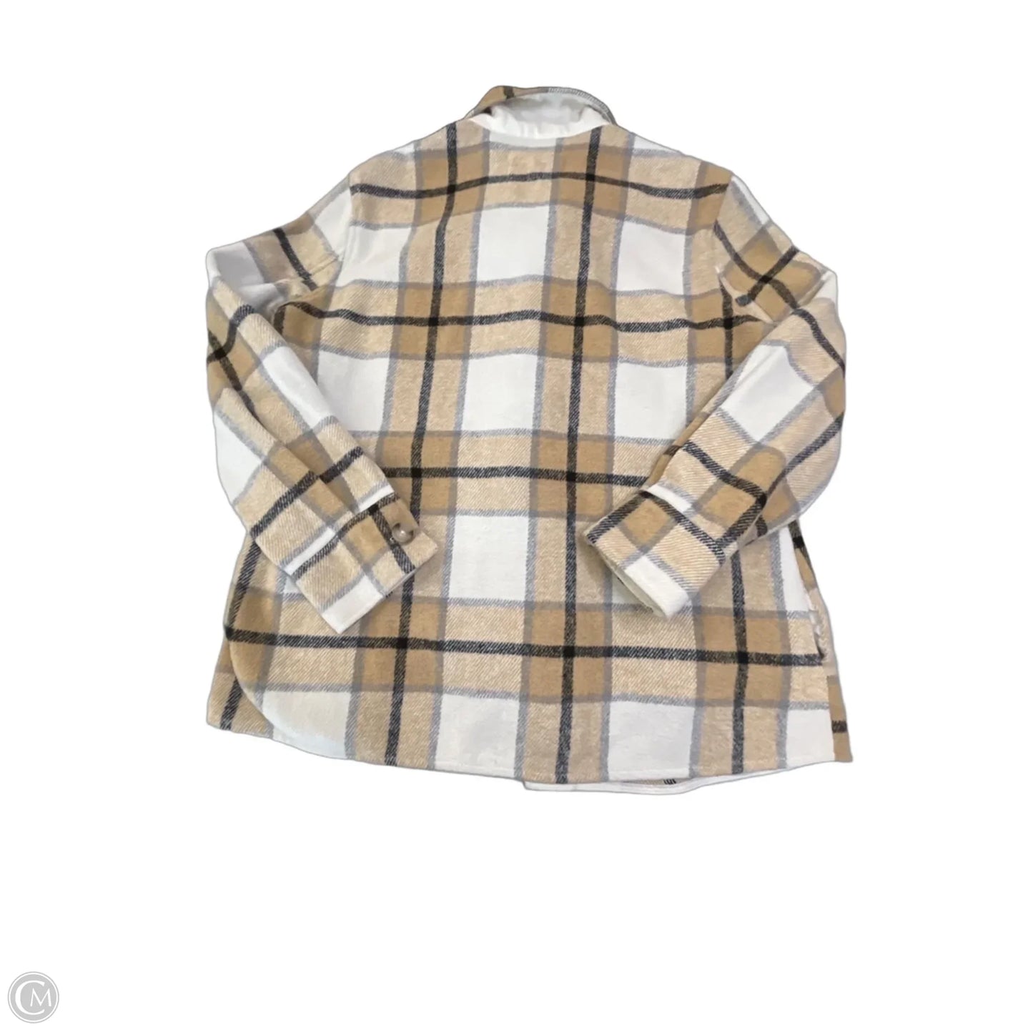 Jacket Shirt By Tribal In Tan, Size: L