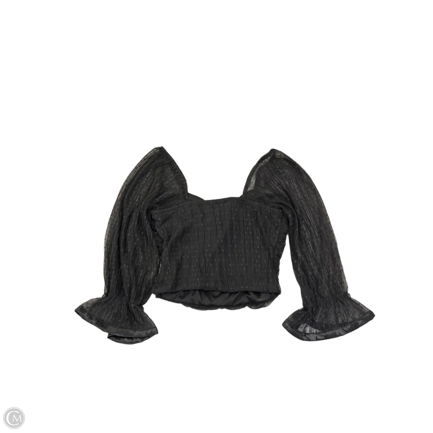 Top Long Sleeve By Haute Monde In Black, Size: M