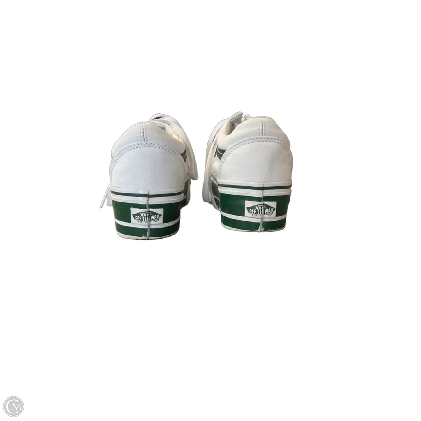 Shoes Sneakers By Vans In Green & White, Size: 7.5