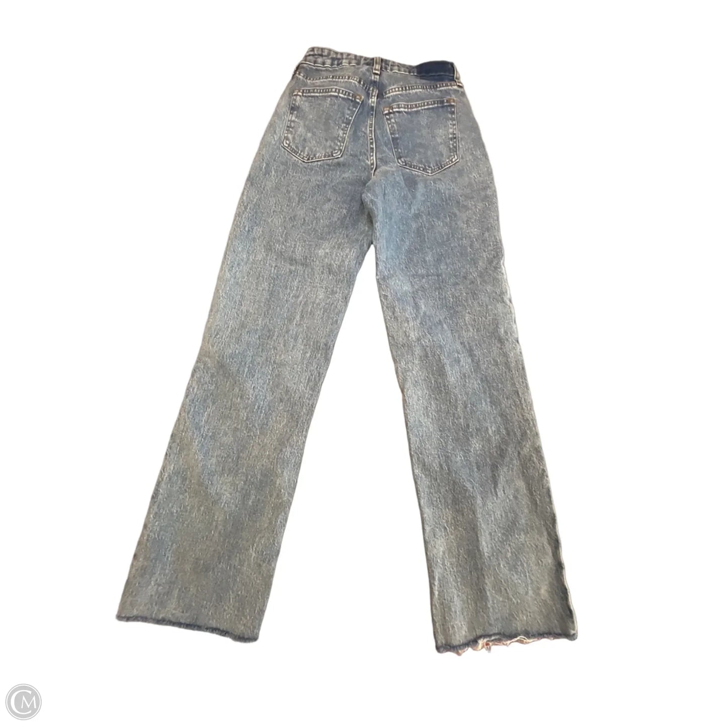 Jeans Wide Leg By Abercrombie And Fitch In Blue Denim, Size: 0