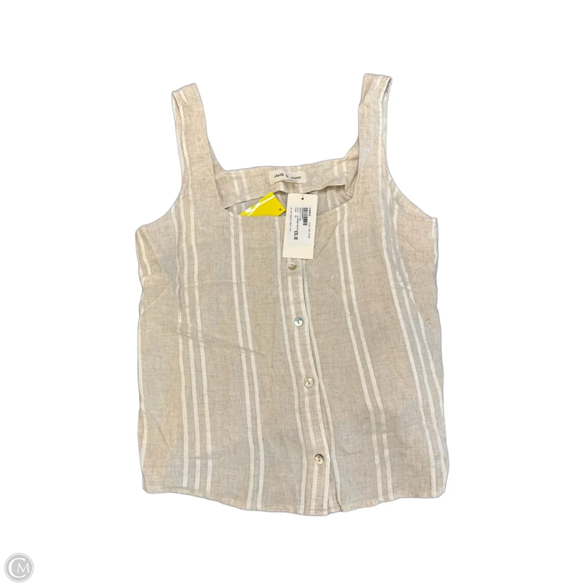 Blouse Sleeveless By Cloth & Stone In Tan, Size: Xs