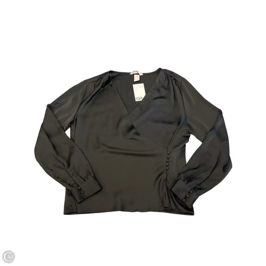 Blouse Long Sleeve By H&m In Black, Size: S