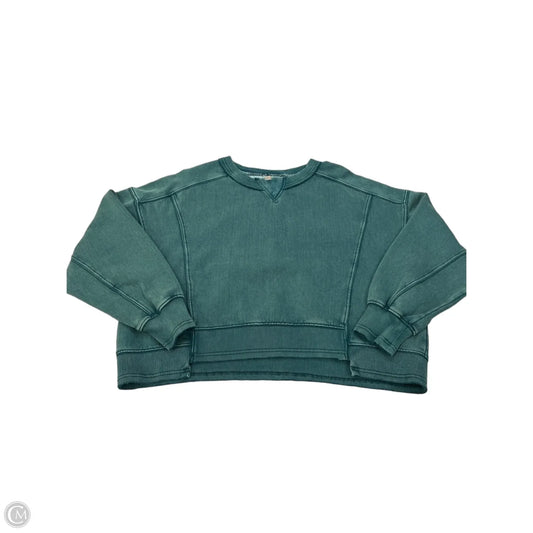 Sweatshirt Crewneck By Free People In Teal, Size: L