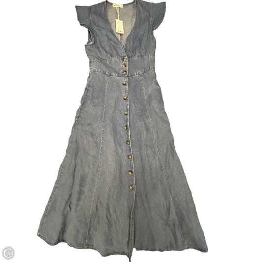 Dress Casual Midi By Marine Layer In Blue Denim, Size: Xs
