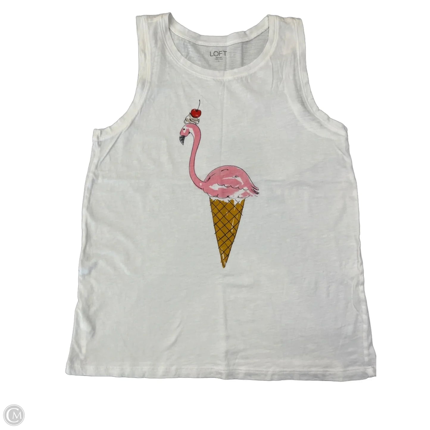 Top Sleeveless By Loft In White, Size: S