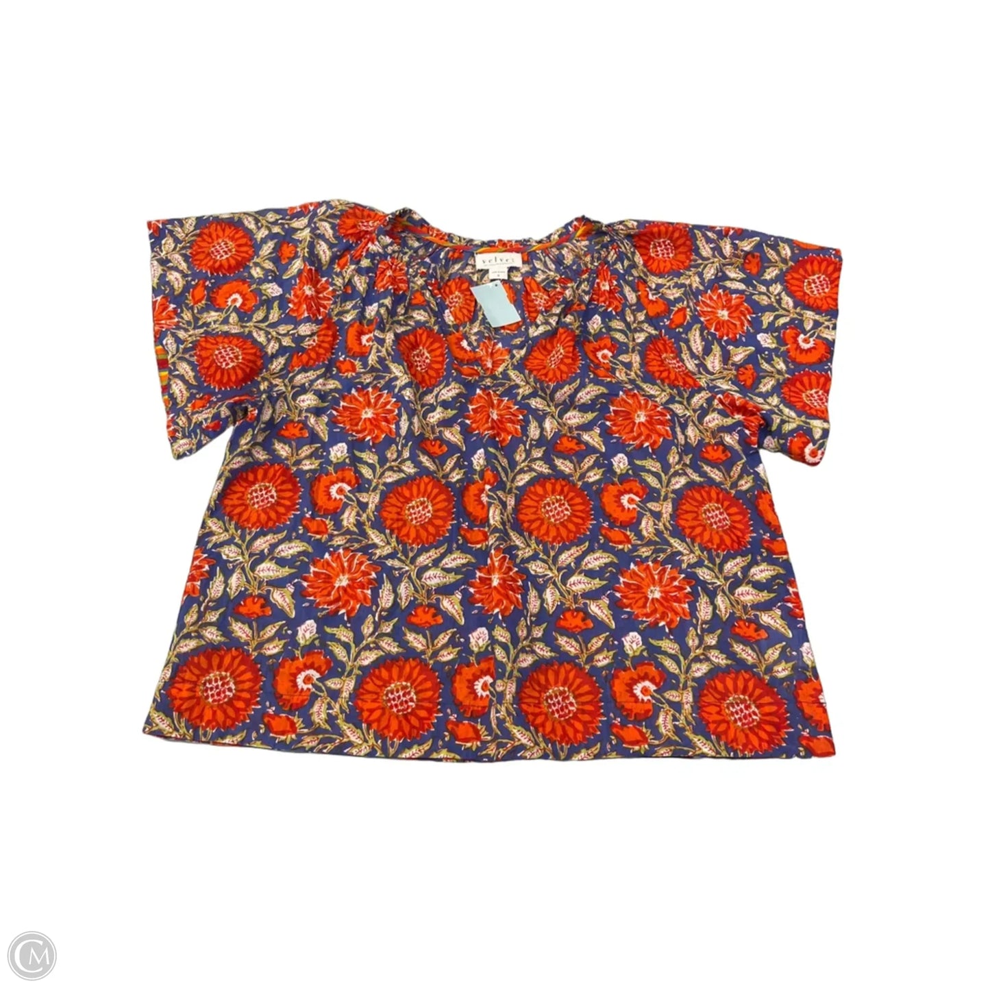 Top Short Sleeve By Velvet By Graham & Spencer In Floral Print, Size: S