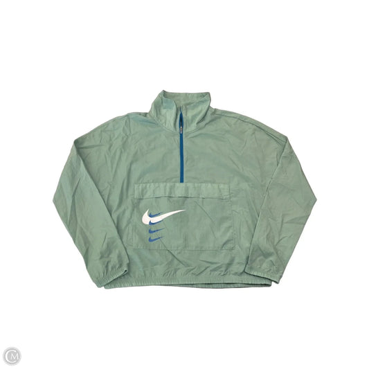 Athletic Jacket By Nike Apparel In Green, Size: S