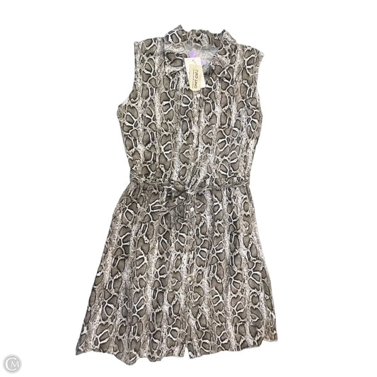 Dress Casual Midi By Clothes Mentor In Snakeskin Print, Size: L