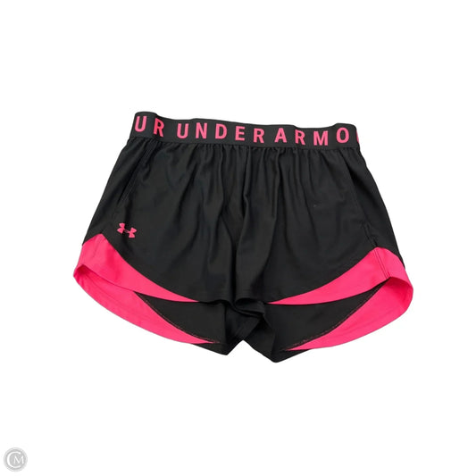Athletic Shorts By Under Armour In Black & Pink, Size: 1x
