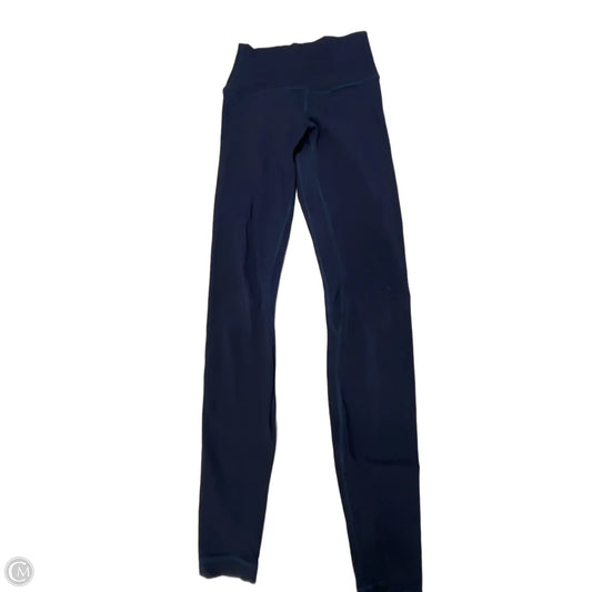 Athletic Leggings By Lululemon In Navy, Size: Xs