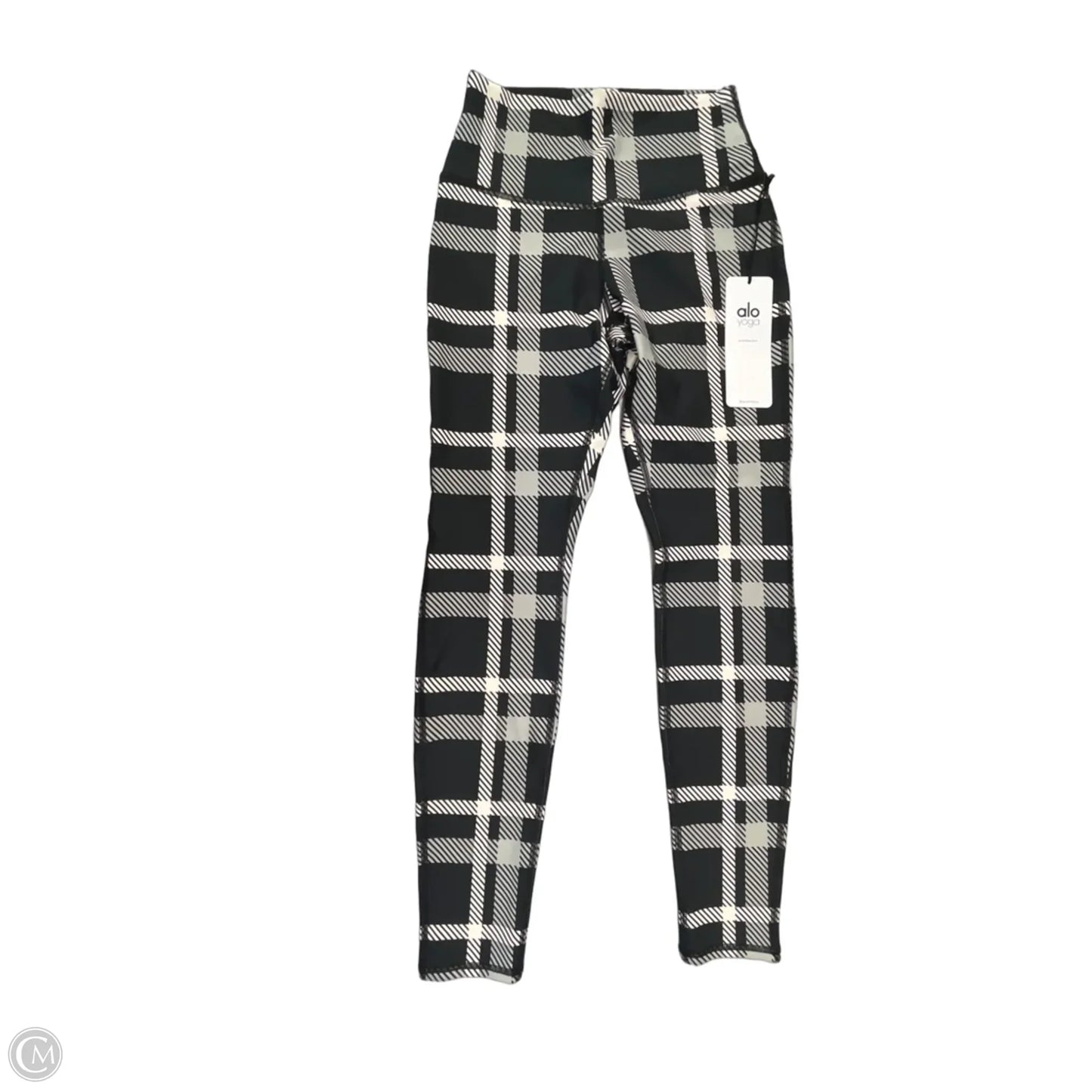 Athletic Leggings By Alo In Checkered Pattern, Size: M