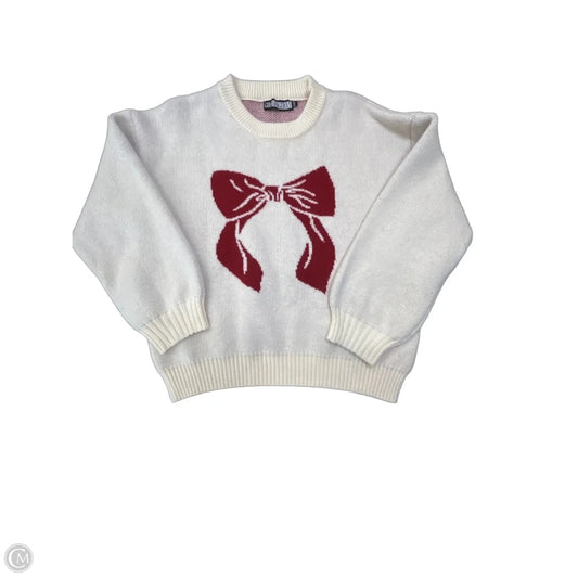 Sweater By Girl Dangerous In Cream & Red, Size: S