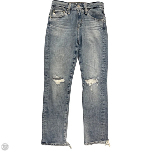Jeans Straight By Ag Jeans In Blue Denim, Size: 0