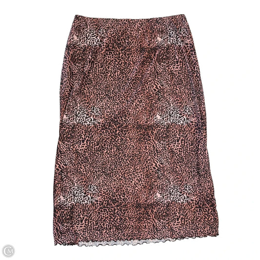 Skirt Midi By Cmf In Leopard Print, Size: Xxl