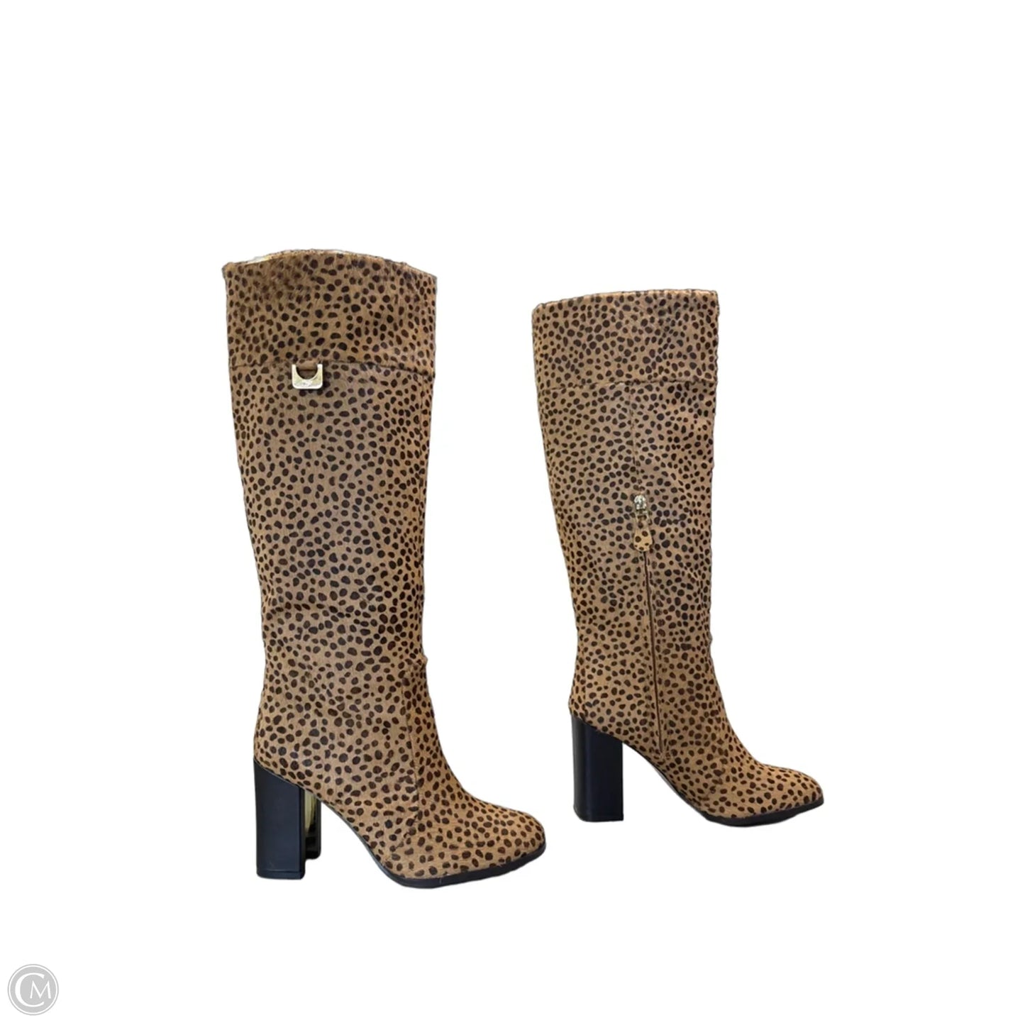 Boots Designer By Diane Von Furstenberg In Animal Print, Size: 7.5