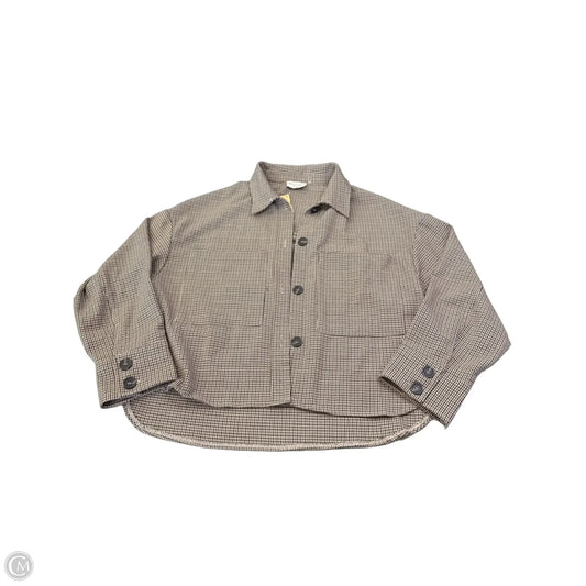 Jacket Shirt By Dress Forum In Checkered Pattern, Size: S