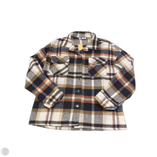Jacket Shirt By Cmf In Checkered Pattern, Size: L