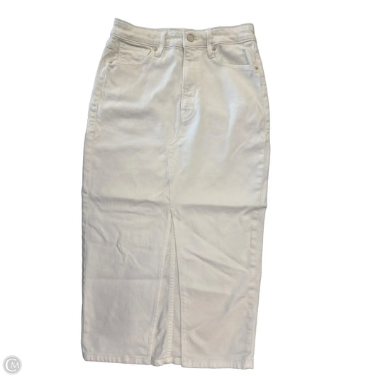 Skirt Midi By Good American In White Denim, Size: S